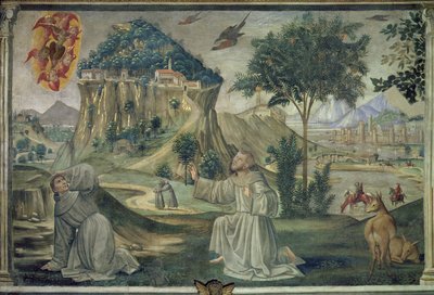 San Francesco riceve le stimmate, scena da un ciclo della vita di San Francesco d